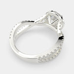 Load image into Gallery viewer, Ophelia Round Cut Pave Halo Split Shank Engagement Ring Setting - Nivetta