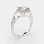 Load image into Gallery viewer, Paloma Cushion Cut Pave Halo Engagement Ring Setting - Nivetta