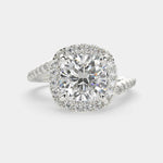 Load image into Gallery viewer, Paloma Cushion Cut Pave Halo Engagement Ring Setting - Nivetta