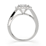 Load image into Gallery viewer, Paloma Emerald Cut Pave Halo Engagement Ring Setting - Nivetta