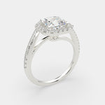 Load image into Gallery viewer, Paloma Emerald Cut Pave Halo Engagement Ring Setting - Nivetta