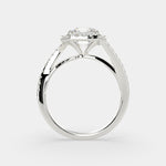 Load image into Gallery viewer, Paloma Emerald Cut Pave Halo Engagement Ring Setting - Nivetta