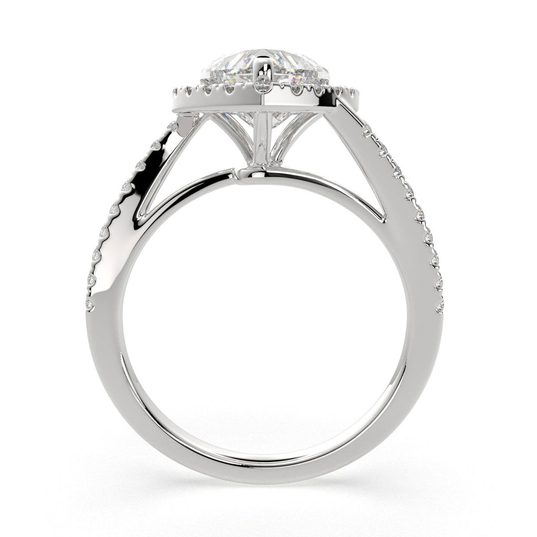 Paloma Heart Cut Pave Halo Engagement Ring Setting - Nivetta