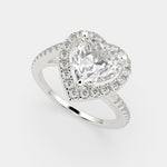 Load image into Gallery viewer, Paloma Heart Cut Pave Halo Engagement Ring Setting - Nivetta