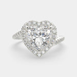 Load image into Gallery viewer, Paloma Heart Cut Pave Halo Engagement Ring Setting - Nivetta