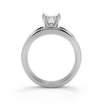 Load image into Gallery viewer, Paloma Inset 4 Prong Princess Cut Diamond Engagement Ring - Nivetta