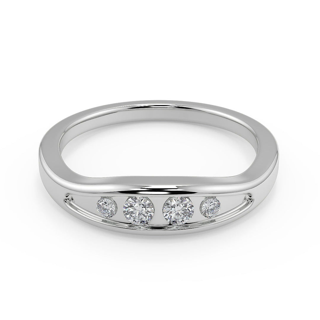 Paloma Inset 4 Prong Princess Cut Diamond Engagement Ring - Nivetta