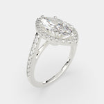 Load image into Gallery viewer, Paloma Marquise Cut Pave Halo Engagement Ring Setting - Nivetta
