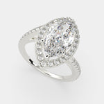 Load image into Gallery viewer, Paloma Marquise Cut Pave Halo Engagement Ring Setting - Nivetta