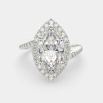 Load image into Gallery viewer, Paloma Marquise Cut Pave Halo Engagement Ring Setting - Nivetta