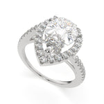 Load image into Gallery viewer, Paloma Pear Cut Pave Halo Engagement Ring Setting - Nivetta
