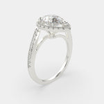 Load image into Gallery viewer, Paloma Pear Cut Pave Halo Engagement Ring Setting - Nivetta