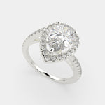 Load image into Gallery viewer, Paloma Pear Cut Pave Halo Engagement Ring Setting - Nivetta