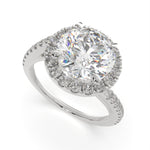Load image into Gallery viewer, Paloma Round Cut Pave Halo Engagement Ring Setting - Nivetta