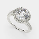 Load image into Gallery viewer, Paloma Round Cut Pave Halo Engagement Ring Setting - Nivetta