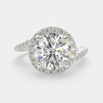 Load image into Gallery viewer, Paloma Round Cut Pave Halo Engagement Ring Setting - Nivetta