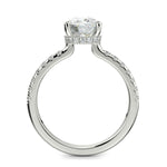 Load image into Gallery viewer, Pauline Cushion Cut Pave Hidden Halo 4 Prong Claw Set Engagement Ring Setting - Nivetta