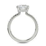 Load image into Gallery viewer, Pauline Princess Cut Pave Hidden Halo 4 Prong Claw Set Engagement Ring Setting - Nivetta
