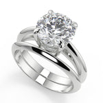 Load image into Gallery viewer, Quinn 4 Prong Solitaire Round Cut Diamond Engagement Ring - Nivetta