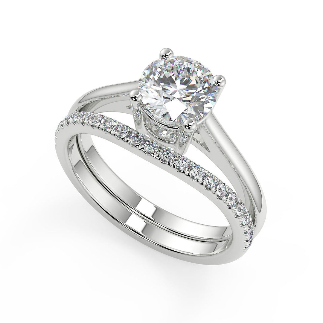 Raelynn Four Prong Round Cut Diamond Engagement Ring - Nivetta