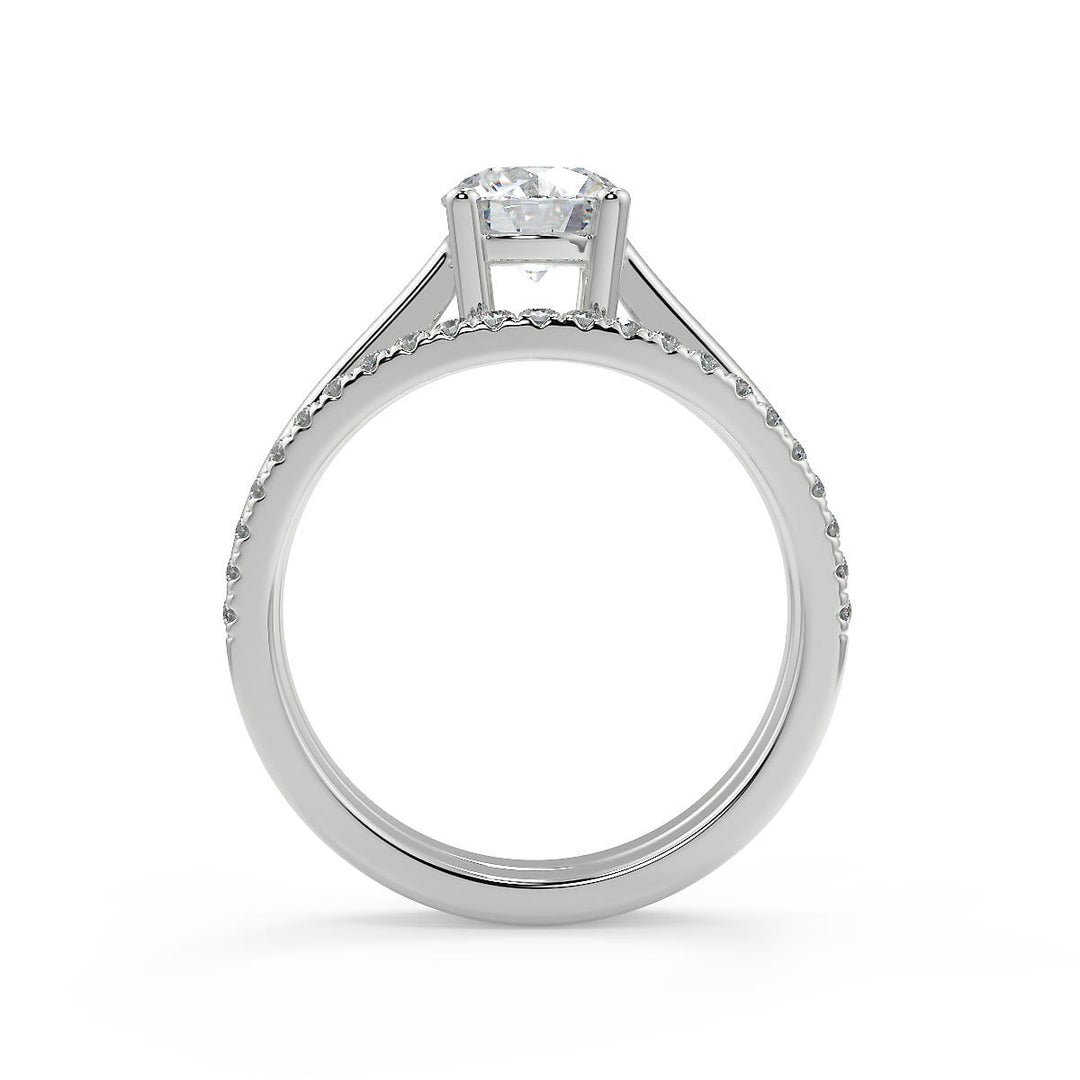 Raelynn Four Prong Round Cut Diamond Engagement Ring - Nivetta