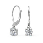 Load image into Gallery viewer, Rebecca Round Cut Earrings Leverback - Nivetta