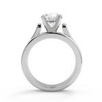Load image into Gallery viewer, Rebekah 4 Prong Cathedral Solitaire Round Cut Engagement Ring - Nivetta