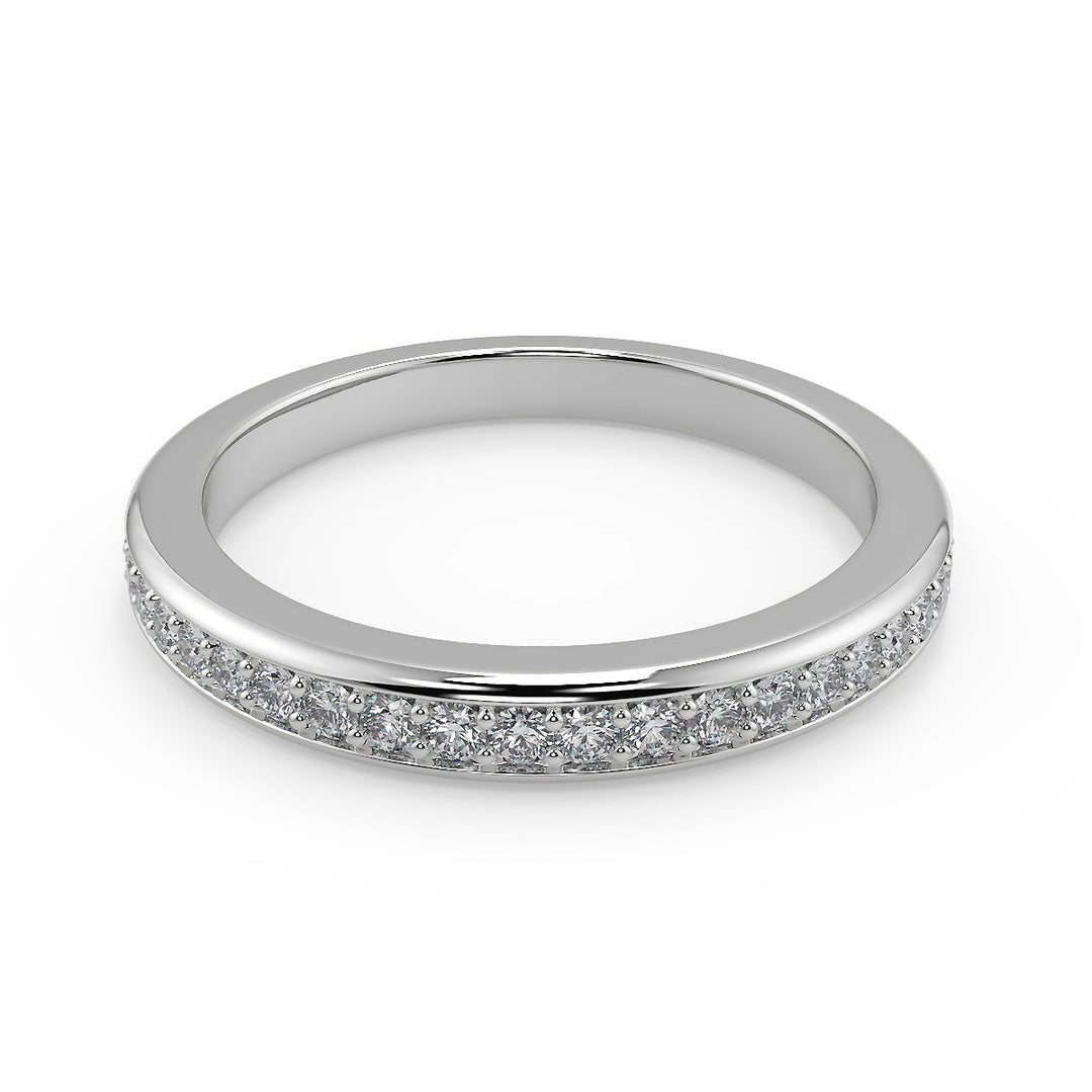 Rebekah 4 Prong Cathedral Solitaire Round Cut Engagement Ring - Nivetta
