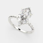 Load image into Gallery viewer, Renata Marquise Cut Solitaire Rope Engagement Ring Setting - Nivetta