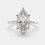 Load image into Gallery viewer, Renata Marquise Cut Solitaire Rope Engagement Ring Setting - Nivetta