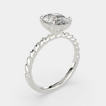 Load image into Gallery viewer, Renata Oval Cut Solitaire Rope Engagement Ring Setting - Nivetta