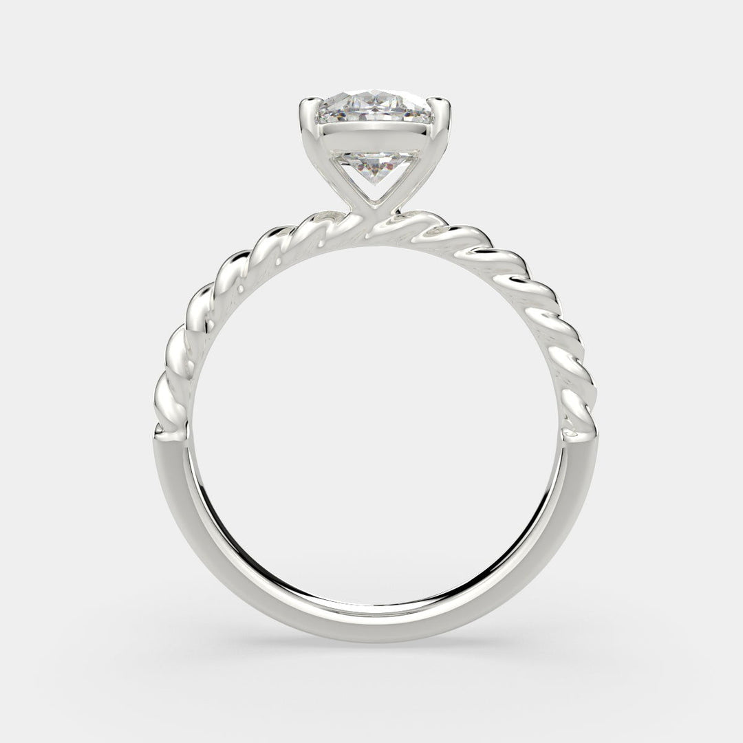 Renata Oval Cut Solitaire Rope Engagement Ring Setting - Nivetta