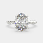 Load image into Gallery viewer, Renata Oval Cut Solitaire Rope Engagement Ring Setting - Nivetta