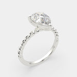Load image into Gallery viewer, Renata Pear Cut Solitaire Rope Engagement Ring Setting - Nivetta
