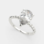 Load image into Gallery viewer, Renata Pear Cut Solitaire Rope Engagement Ring Setting - Nivetta