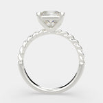 Load image into Gallery viewer, Renata Princess Cut Solitaire Rope Engagement Ring Setting - Nivetta