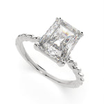 Load image into Gallery viewer, Renata Radiant Cut Solitaire Rope Engagement Ring Setting - Nivetta