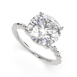 Load image into Gallery viewer, Renata Round Cut Solitaire Rope Engagement Ring Setting - Nivetta