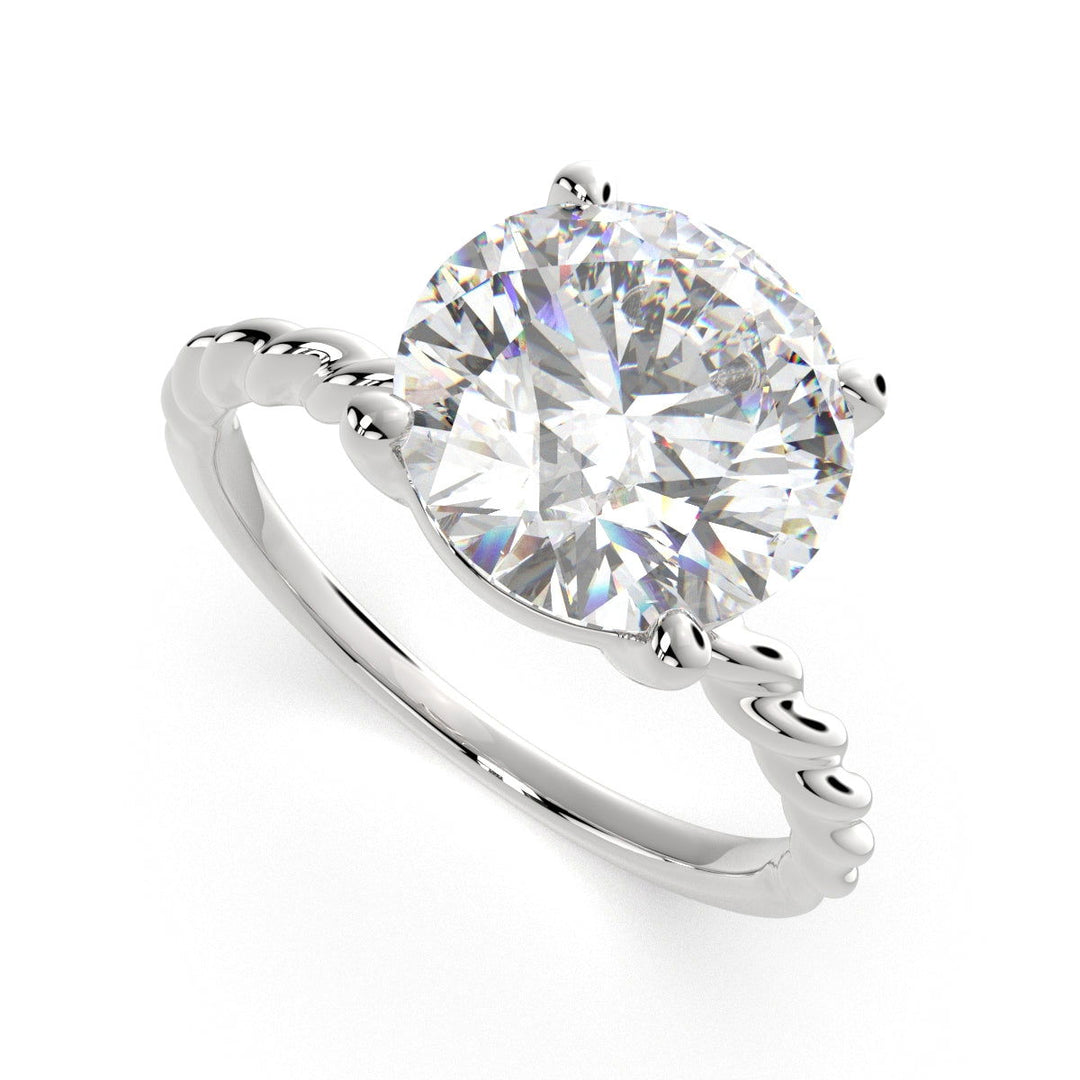 Renata Round Cut Solitaire Rope Engagement Ring Setting - Nivetta