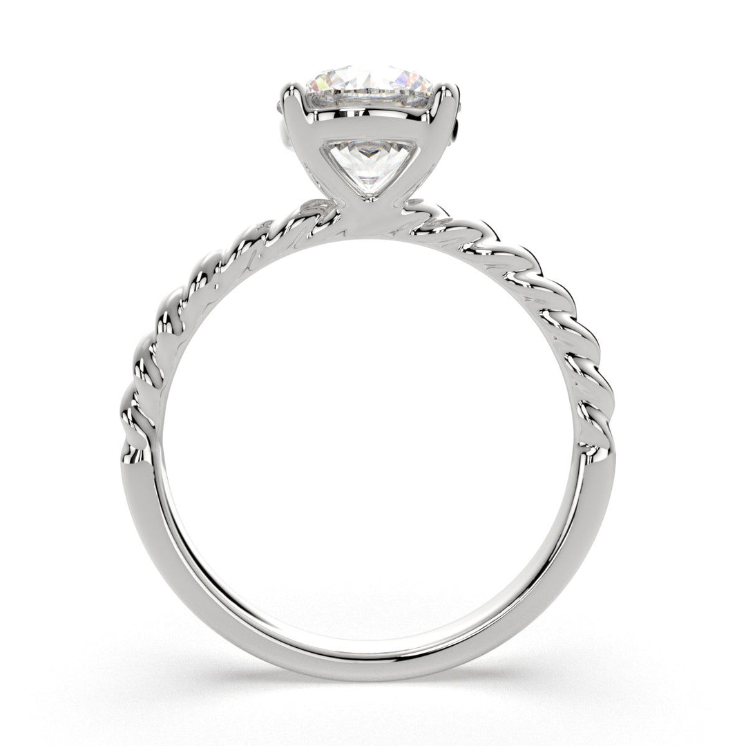 Renata Round Cut Solitaire Rope Engagement Ring Setting - Nivetta