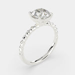 Load image into Gallery viewer, Renata Round Cut Solitaire Rope Engagement Ring Setting - Nivetta