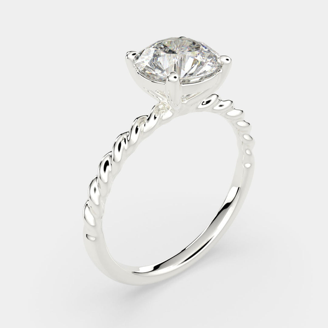 Renata Round Cut Solitaire Rope Engagement Ring Setting - Nivetta