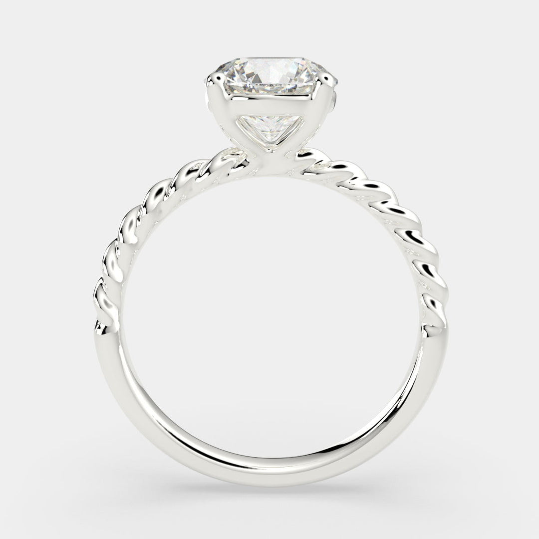 Renata Round Cut Solitaire Rope Engagement Ring Setting - Nivetta