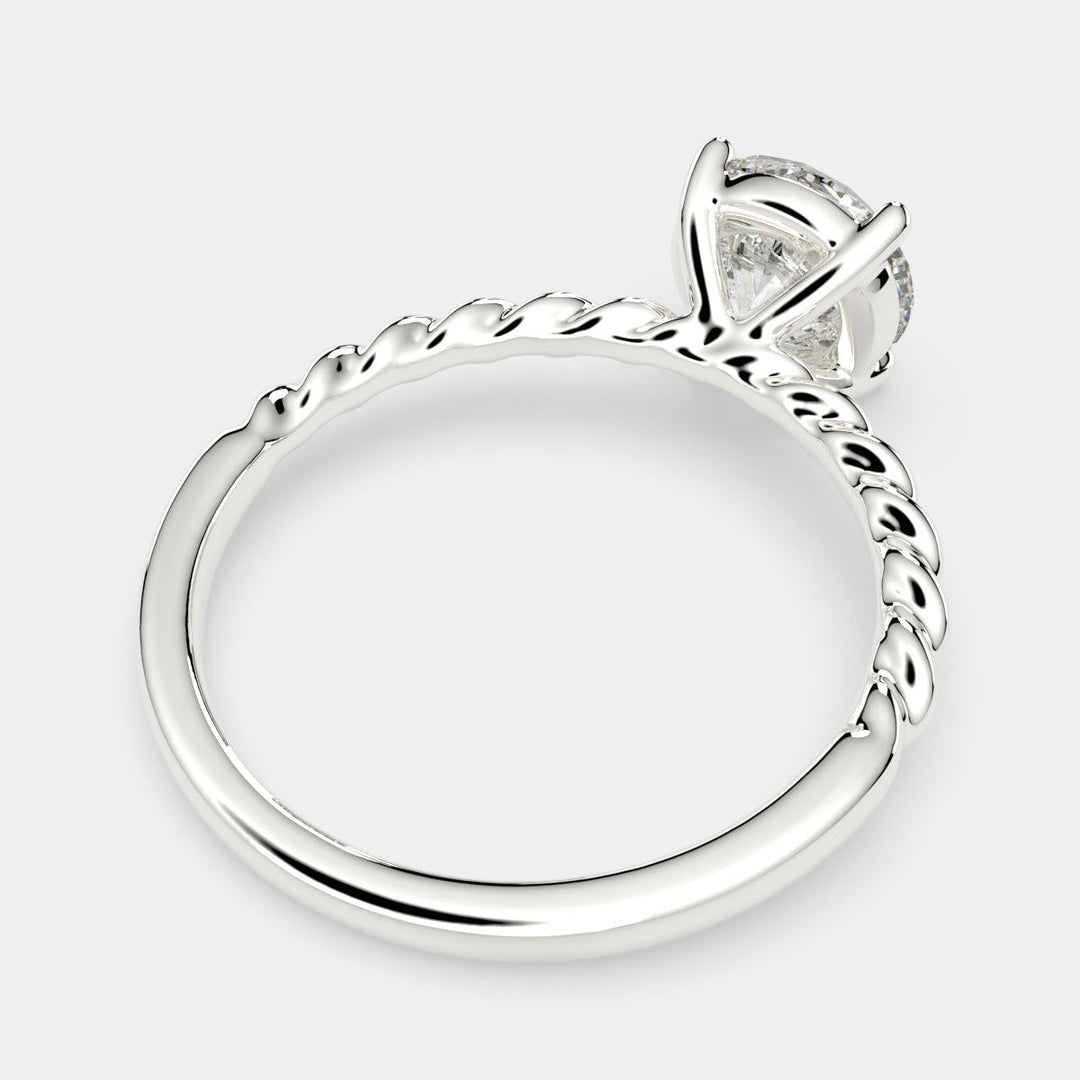 Renata Round Cut Solitaire Rope Engagement Ring Setting - Nivetta