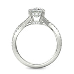 Load image into Gallery viewer, Rosalee Cushion Cut Pave Split Shank Twist Claw Set Engagement Ring Setting - Nivetta