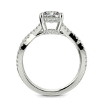 Load image into Gallery viewer, Rosalee Radiant Cut Pave Split Shank Twist Claw Set Engagement Ring Setting - Nivetta