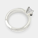 Load image into Gallery viewer, Sabrina Cushion Cut Solitaire Hand Engraved Milgrain Engagement Ring Setting - Nivetta