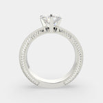 Load image into Gallery viewer, Sabrina Heart Cut Solitaire Hand Engraved Milgrain Engagement Ring Setting - Nivetta