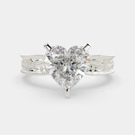 Load image into Gallery viewer, Sabrina Heart Cut Solitaire Hand Engraved Milgrain Engagement Ring Setting - Nivetta