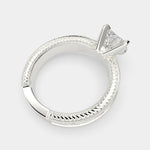 Load image into Gallery viewer, Sabrina Heart Cut Solitaire Hand Engraved Milgrain Engagement Ring Setting - Nivetta